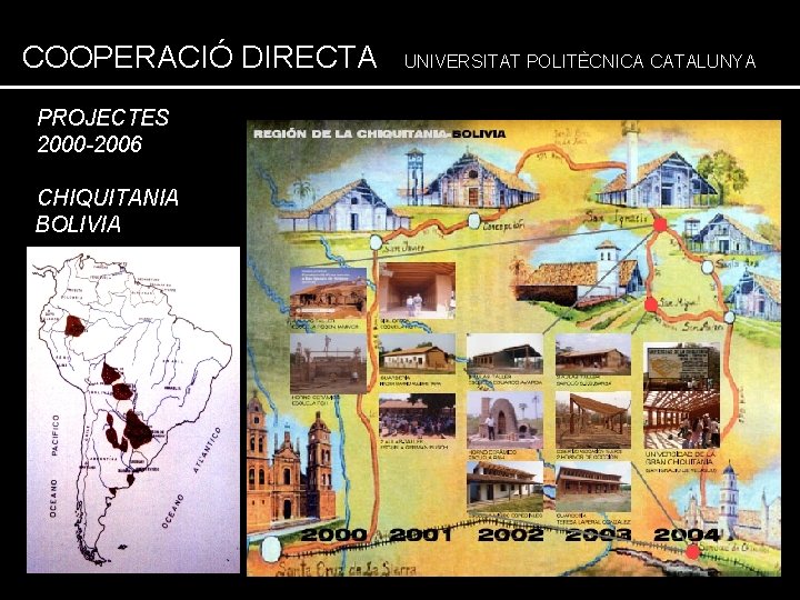 COOPERACIÓ DIRECTA PROJECTES 2000 -2006 CHIQUITANIA BOLIVIA UNIVERSITAT POLITÈCNICA CATALUNYA 