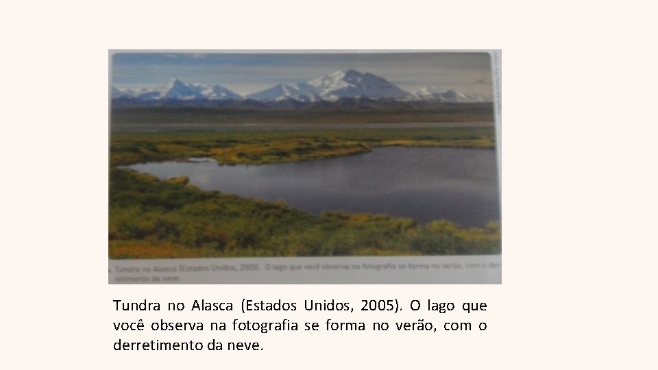 Tundra no Alasca (Estados Unidos, 2005). O lago que você observa na fotografia se