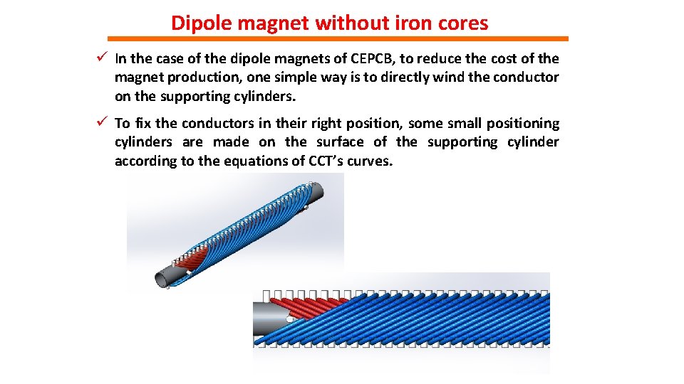 Dipole magnet without iron cores ü In the case of the dipole magnets of