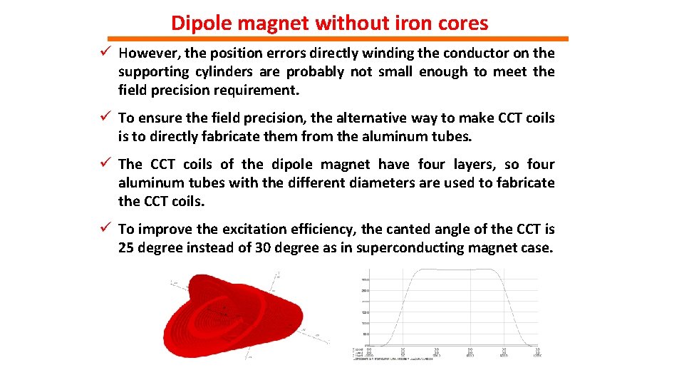 Dipole magnet without iron cores ü However, the position errors directly winding the conductor