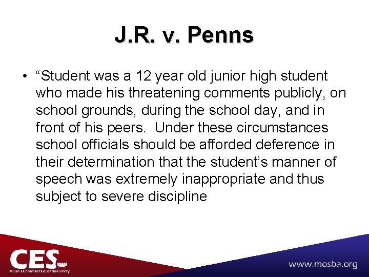 J. R. v. Penns • “Student was a 12 year old junior high student