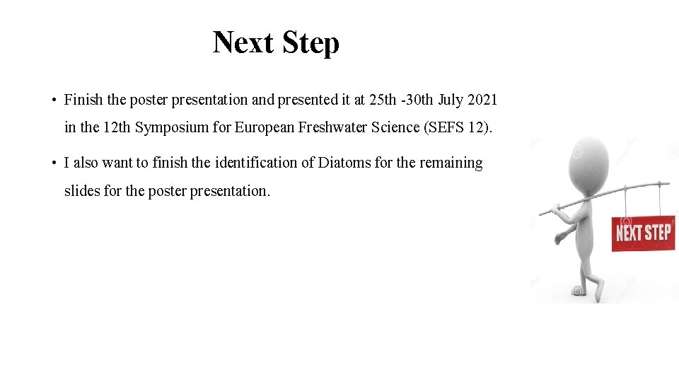 Next Step • Finish the poster presentation and presented it at 25 th -30
