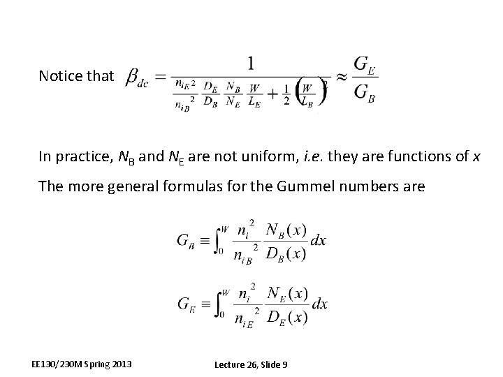 Notice that In practice, NB and NE are not uniform, i. e. they are Notice that In practice, NB and NE are not uniform, i. e. they are