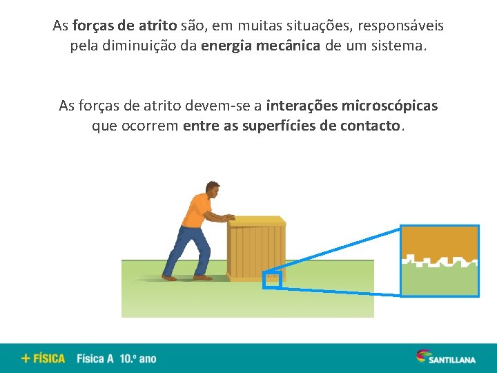 As forças de atrito são, em muitas situações, responsáveis pela diminuição da energia mecânica