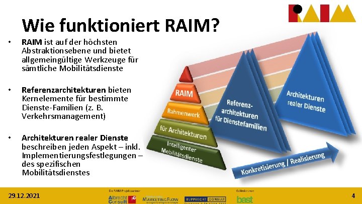 Wie funktioniert RAIM? • RAIM ist auf der höchsten Abstraktionsebene und bietet allgemeingültige Werkzeuge
