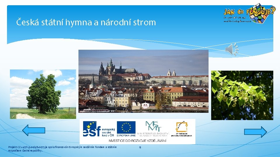 Česká státní hymna a národní strom Projekt CZ. 1. 07/1. 3. 00/48. 0075 je