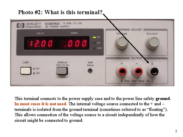 Photo #2: What is this terminal? This terminal connects to the power supply case