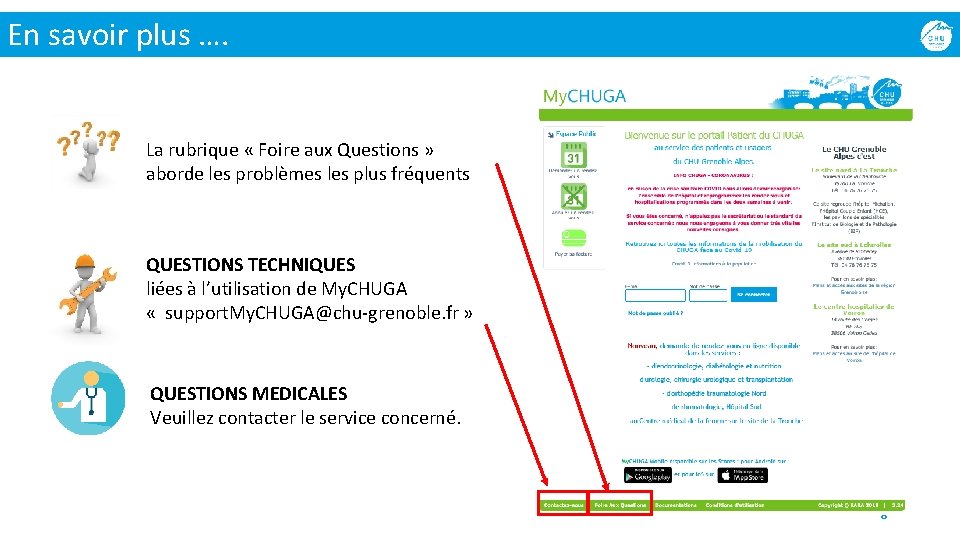 En savoir plus …. La rubrique « Foire aux Questions » aborde les problèmes