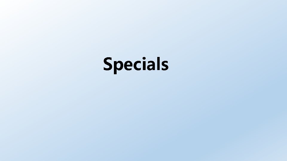 Specials 