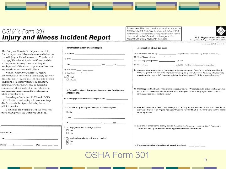 OSHA Form 301 5 