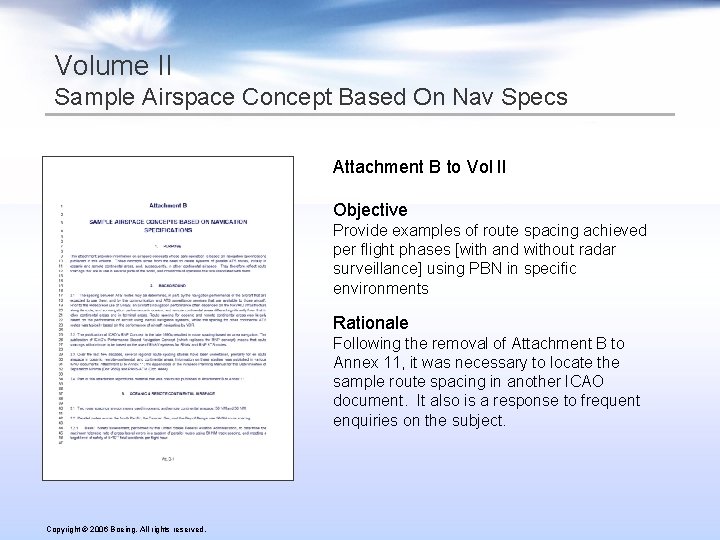 Volume II Sample Airspace Concept Based On Nav Specs Attachment B to Vol II