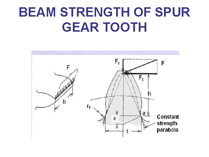 BEAM STRENGTH OF SPUR GEAR TOOTH 