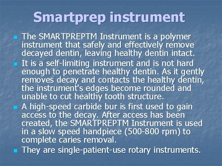 Smartprep instrument n n The SMARTPREPTM Instrument is a polymer instrument that safely and