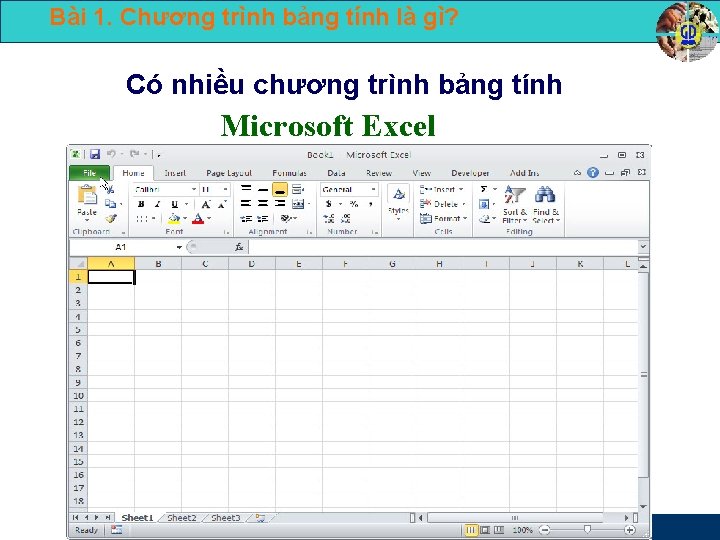 Bài 1. Chương trình bảng tính là gì? Có nhiều chương trình bảng tính