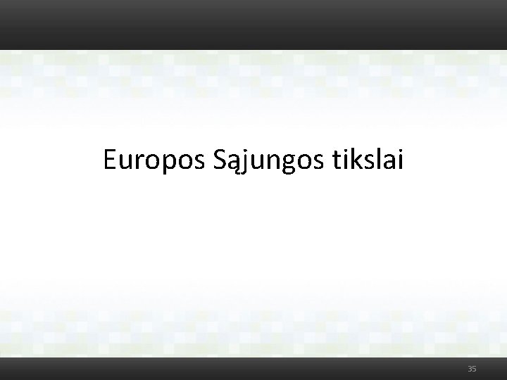 Europos Sąjungos tikslai 35 