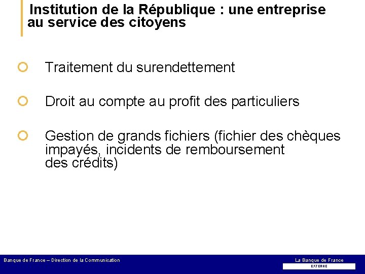 Institution de la République : une entreprise au service des citoyens ¡ Traitement du