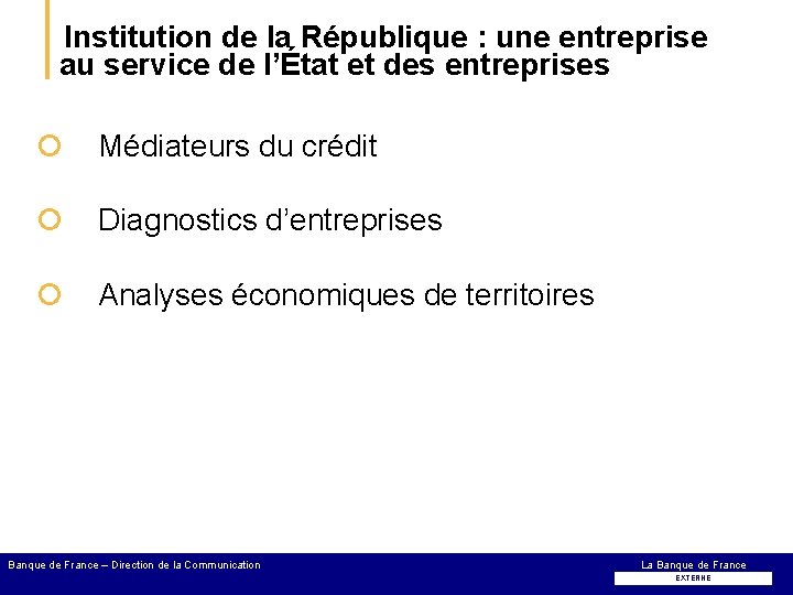 Institution de la République : une entreprise au service de l’État et des entreprises
