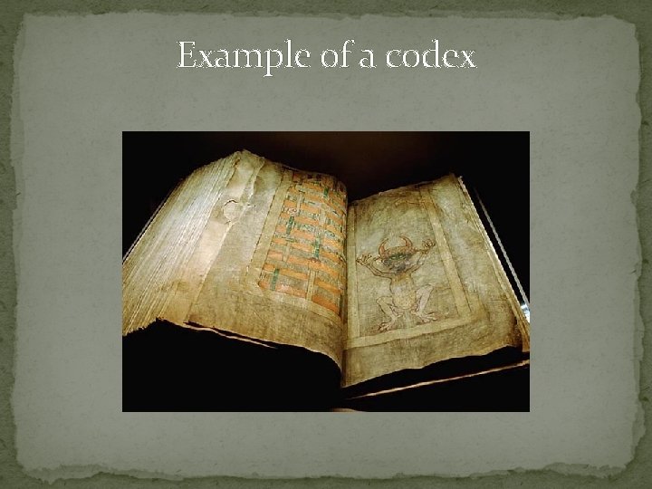 Example of a codex 