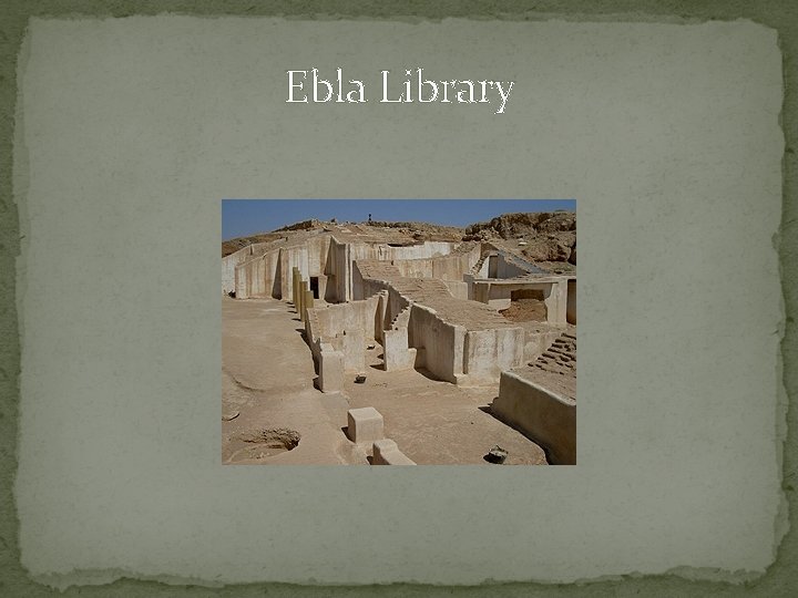 Ebla Library 