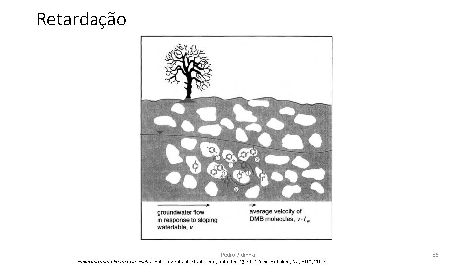Retardação Pedro Vidinha Environmental Organic Chemistry, Schwarzenbach, Gschwend, Imboden, 2 a ed. , Wiley,