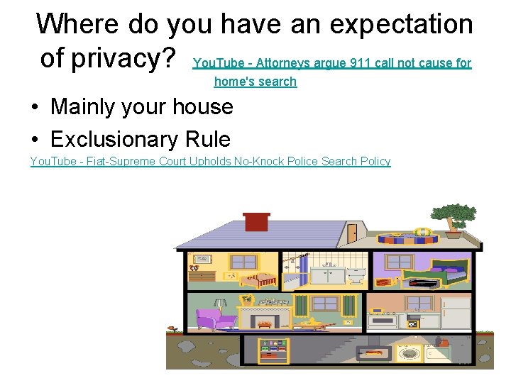 Where do you have an expectation of privacy? You. Tube - Attorneys argue 911