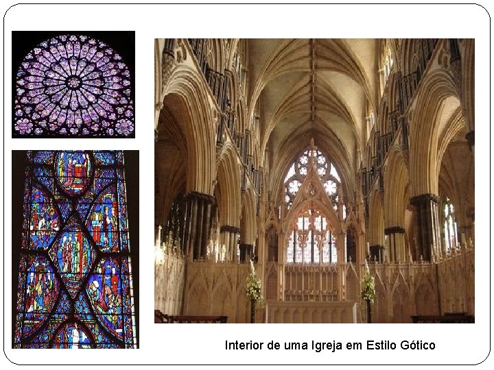 Interior de uma Igreja em Estilo Gótico 
