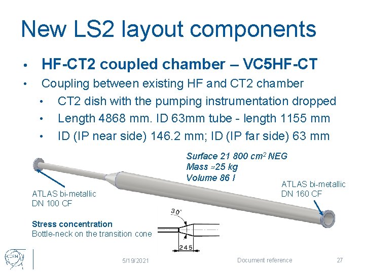 New LS 2 layout components • HF-CT 2 coupled chamber – VC 5 HF-CT