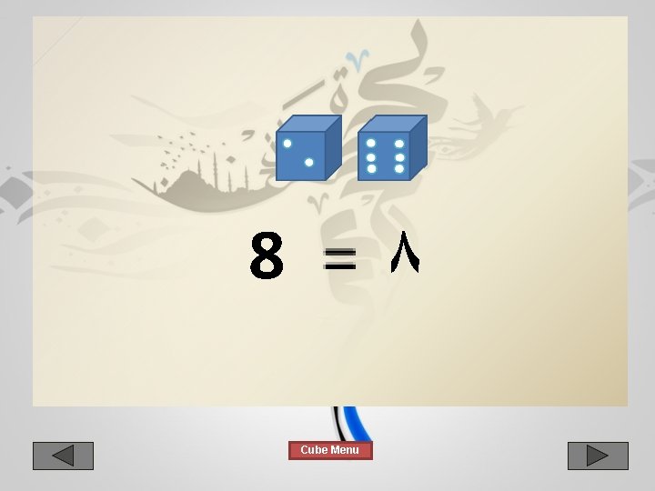8 ٨ Cube Menu 8 ٨ Cube Menu