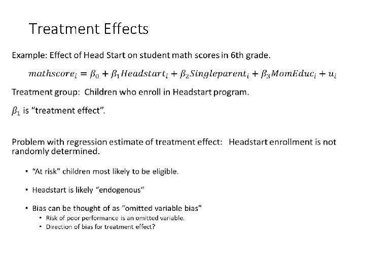 Treatment Effects • 
