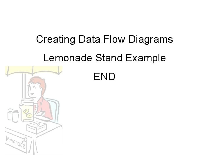 Creating Data Flow Diagrams Lemonade Stand Example END Creating Data Flow Diagrams Lemonade Stand Example END