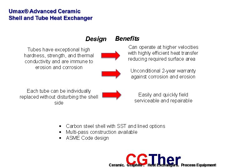 Design Tubes have exceptional high hardness, strength, and thermal conductivity and are immune to