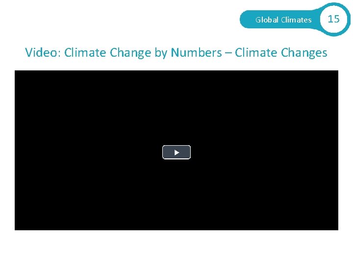 Global Climates Video: Climate Change by Numbers – Climate Changes 15 