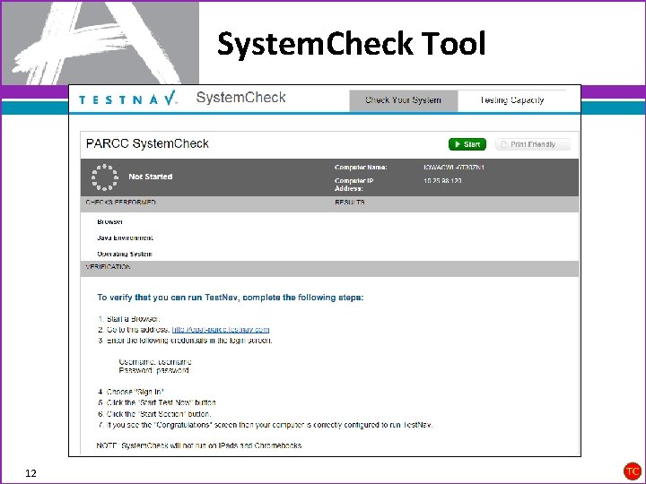 System. Check Tool 12 