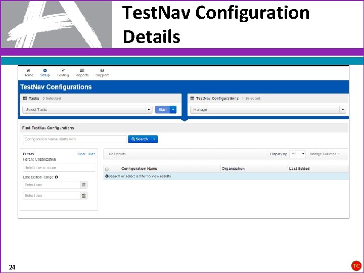 Test. Nav Configuration Details 24 