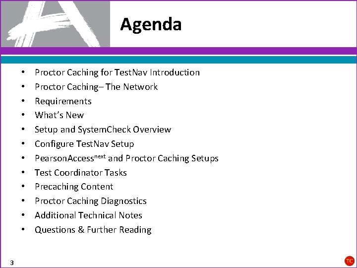 Agenda • • • 3 Proctor Caching for Test. Nav Introduction Proctor Caching– The