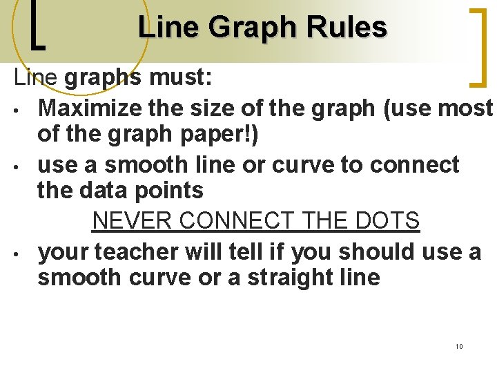 Line Graph Rules Line graphs must: • Maximize the size of the graph (use Line Graph Rules Line graphs must: • Maximize the size of the graph (use