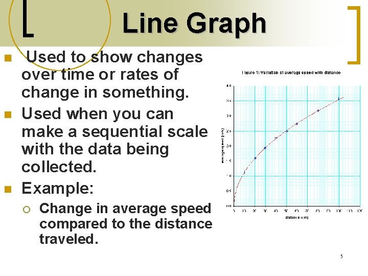 Line Graph n n n Used to show changes over time or rates of Line Graph n n n Used to show changes over time or rates of