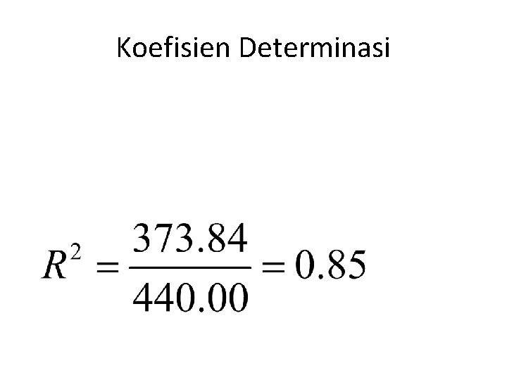 Koefisien Determinasi 