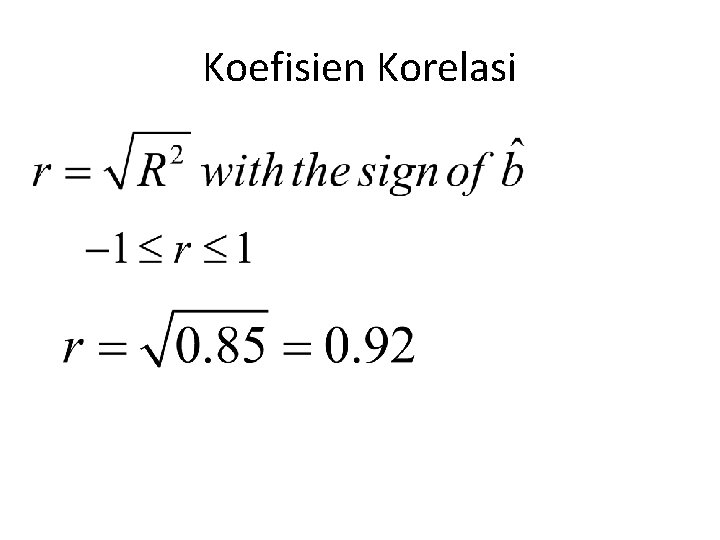 Koefisien Korelasi 