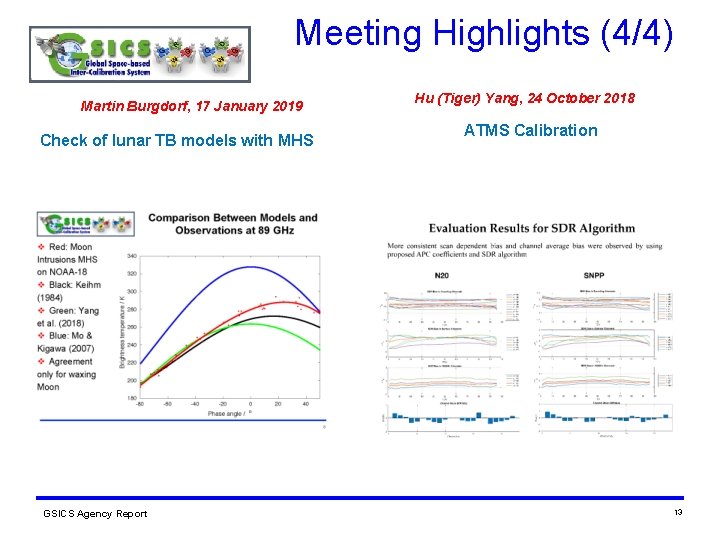 Meeting Highlights (4/4) Martin Burgdorf, 17 January 2019 Check of lunar TB models with Meeting Highlights (4/4) Martin Burgdorf, 17 January 2019 Check of lunar TB models with
