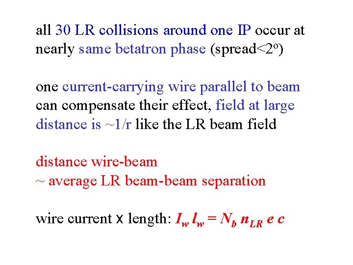 all 30 LR collisions around one IP occur at nearly same betatron phase (spread<2