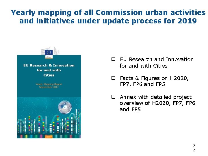 Yearly mapping of all Commission urban activities and initiatives under update process for 2019