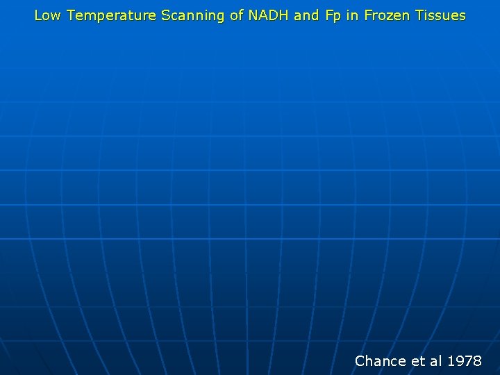 Low Temperature Scanning of NADH and Fp in Frozen Tissues Chance et al 1978