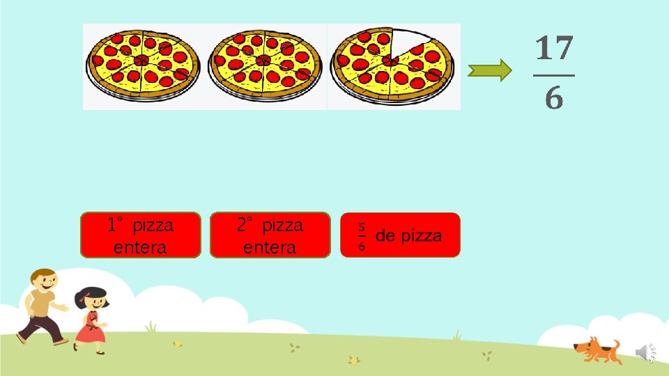 1° pizza entera 2° pizza entera 