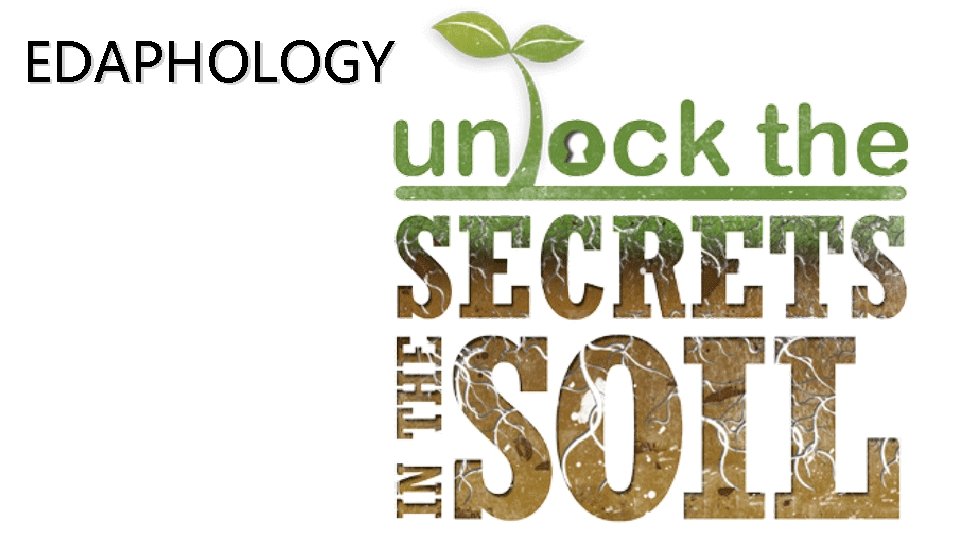 EDAPHOLOGY 