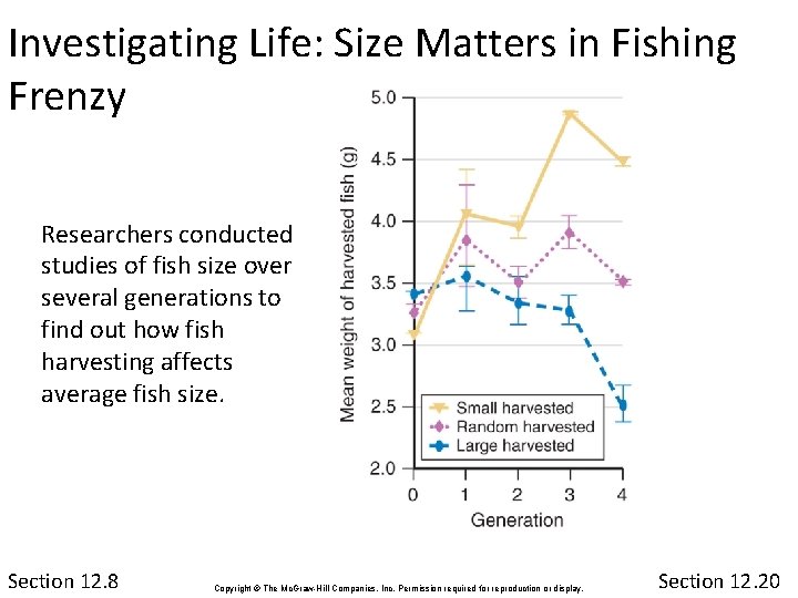 Investigating Life: Size Matters in Fishing Frenzy Researchers conducted studies of fish size over