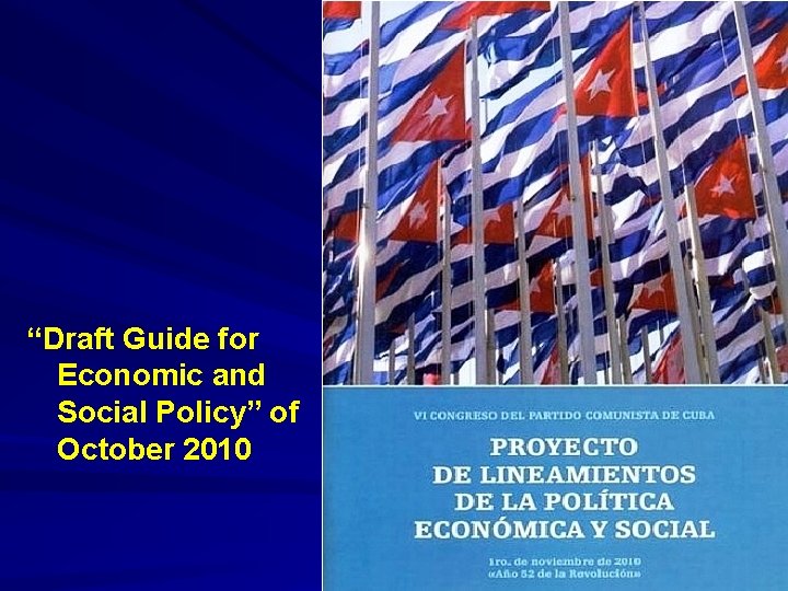 “Draft Guide for Economic and Social Policy” of October 2010 