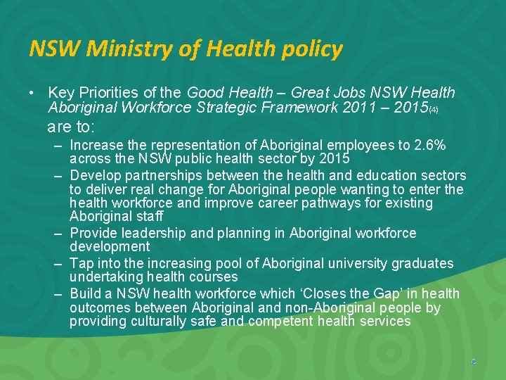 NSW Aboriginal Mental Health Well Being Workforce Forum
