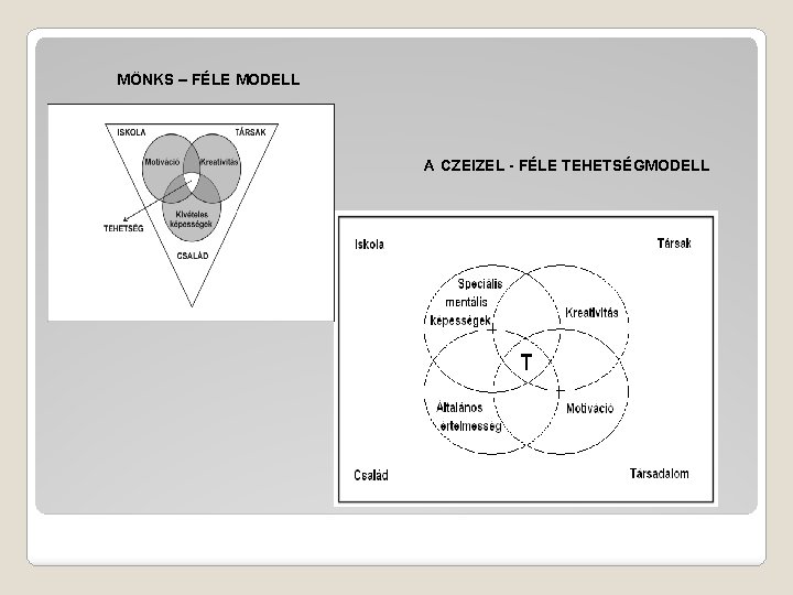 MÖNKS – FÉLE MODELL A CZEIZEL - FÉLE TEHETSÉGMODELL 