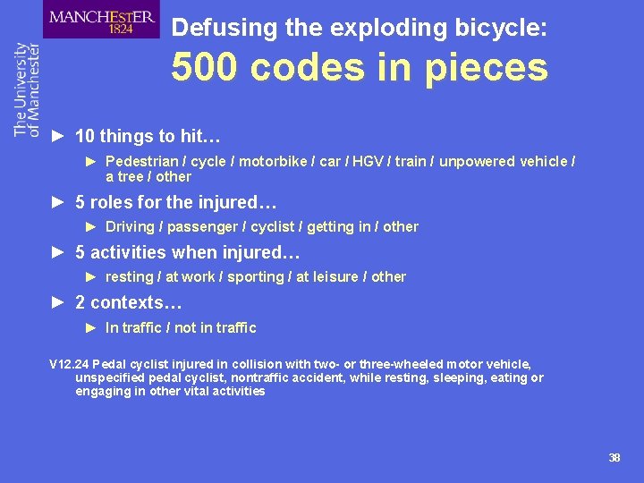 Defusing the exploding bicycle: 500 codes in pieces ► 10 things to hit… ►